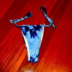 Blue Tie Dye Thong Bikini